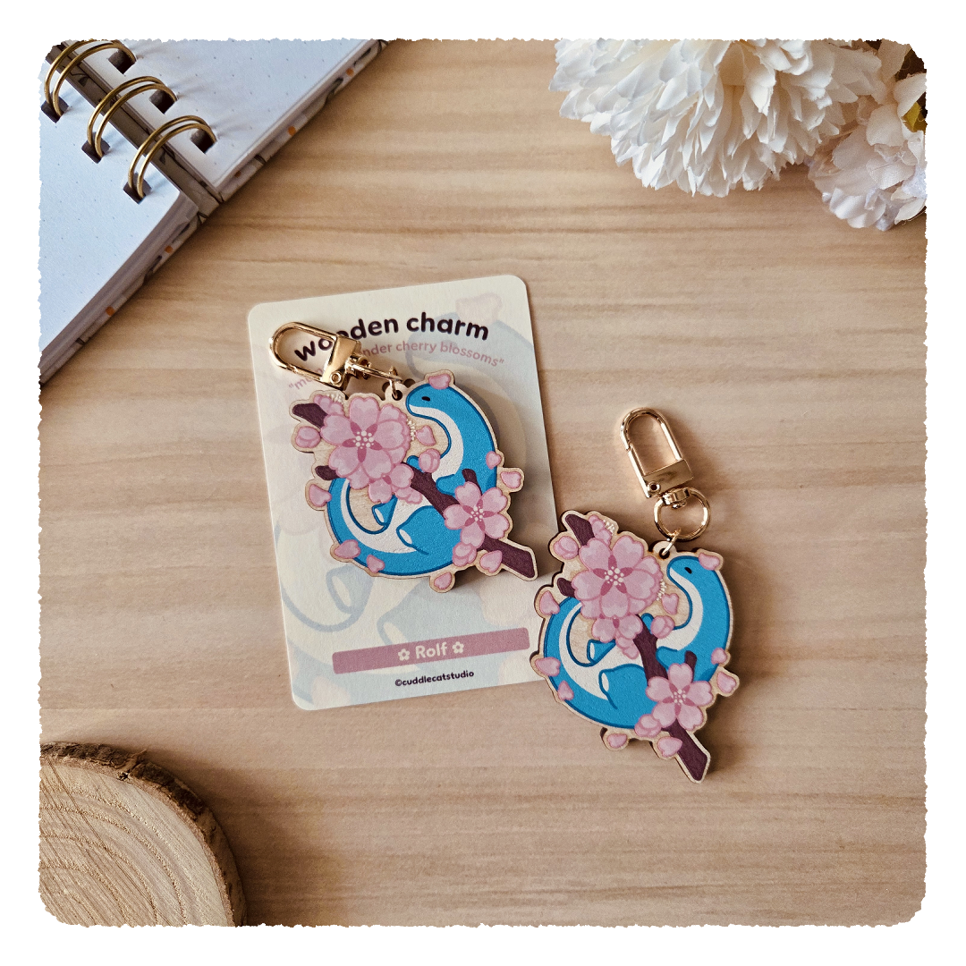 Holzanhänger - Memories under cherry blossoms