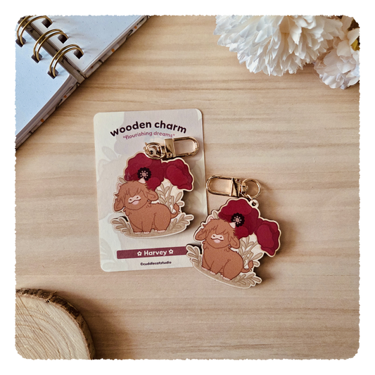 Holzanhänger - Flourishing Dreams I Mohnblumen