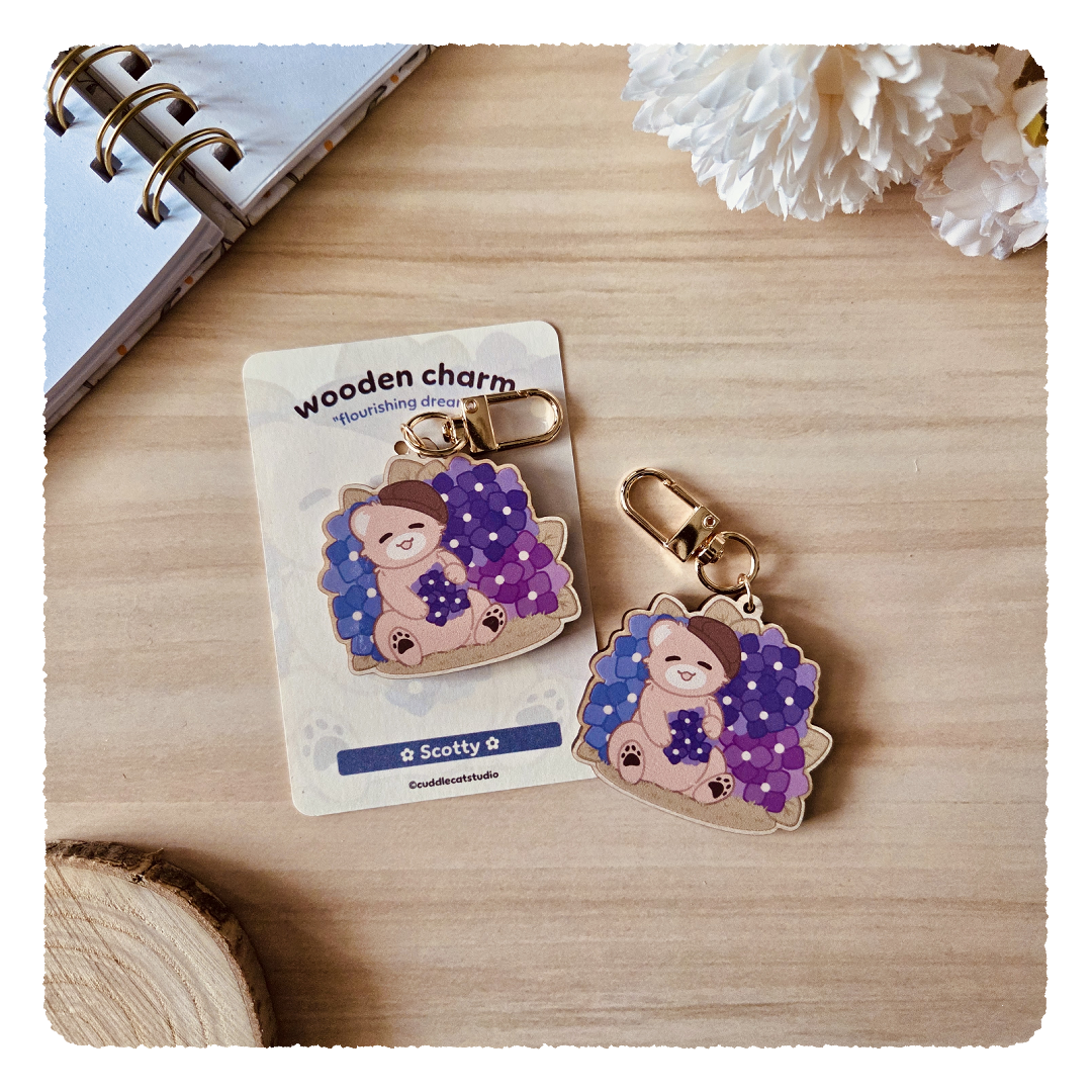 Holzanhänger - Flourishing Dreams I Hortensien