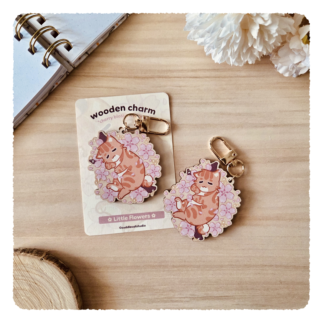 Holzanhänger - Cherry Blossom Friends I Kleiner Flowers