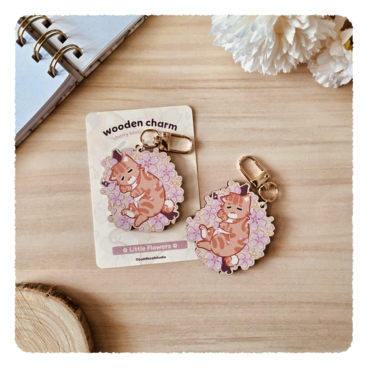 Holzanhänger - Cherry Blossom Friends I Kleiner Flowers