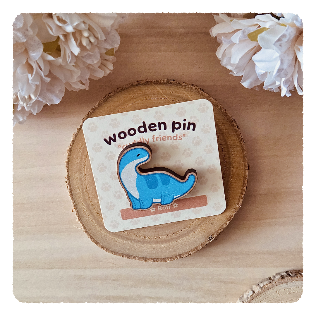 wooden pin - Cuddly Friends I Rolf