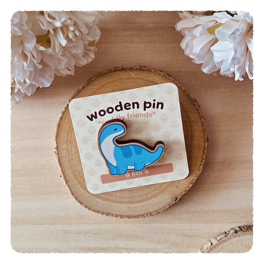 wooden pin - Cuddly Friends I Rolf