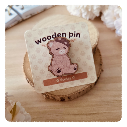 wooden pin - Cuddly Friends I Scotty